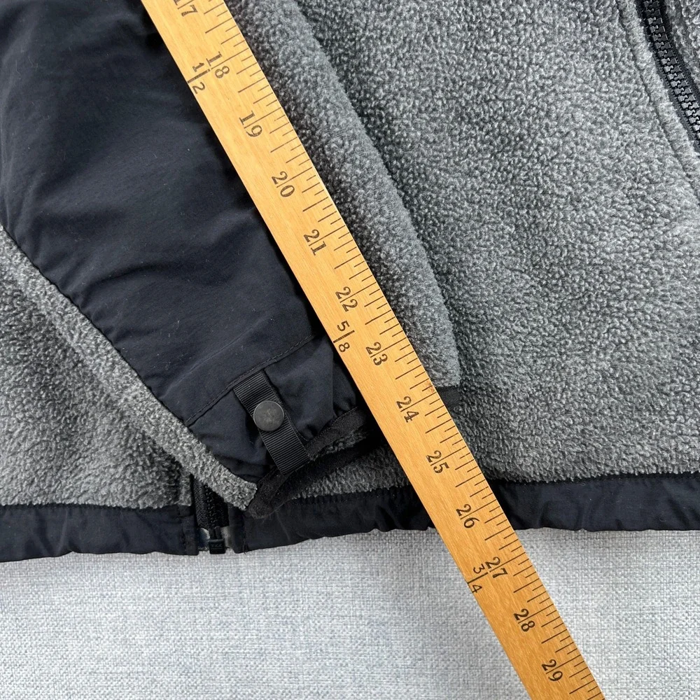 The North Face Denali Polartec Fleece Jacket Mens Large Gray Black Full Zip A193
